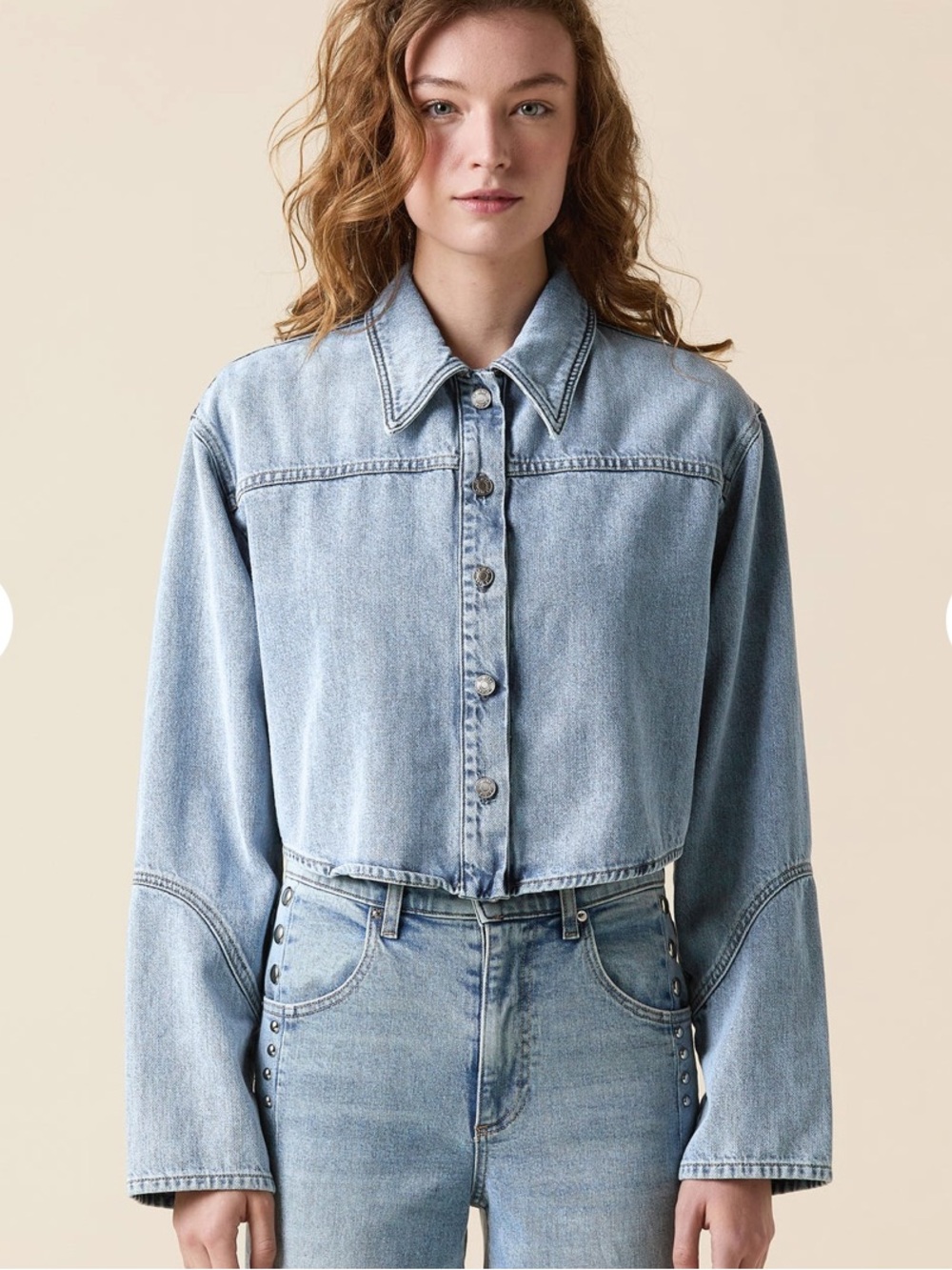 NWT Le Jean Swing Jacket in Bone XXS - Picture 4 of 15